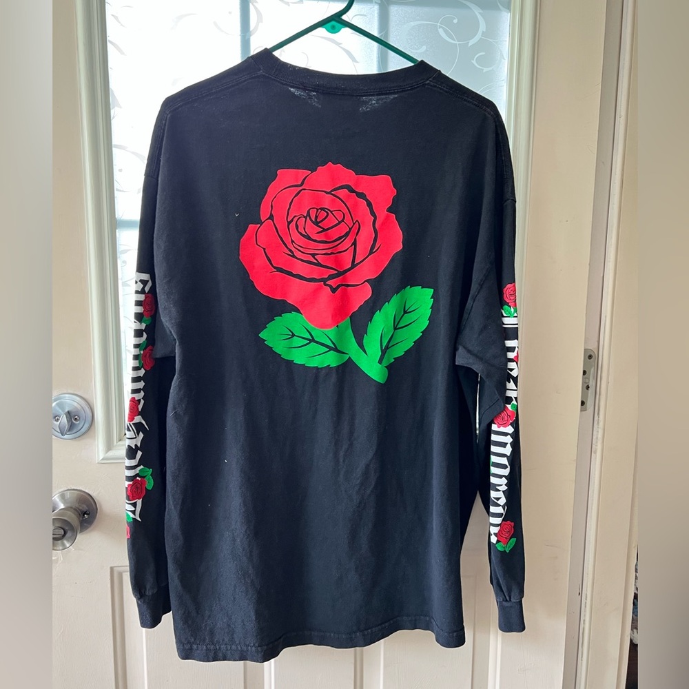 The Hundreds XL men’s black long sleeve spell out rose graphic T shirt. - Picture 4 of 6